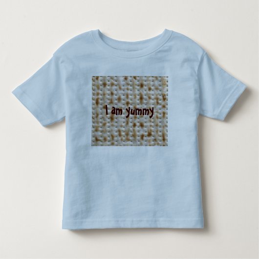 Toddler Matzo T-shirt voor Passover, blauw (Voorkant)
