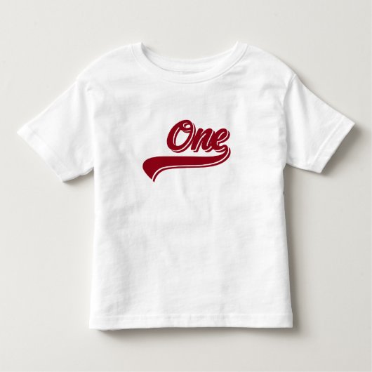 Toddler ONE Year Baseball T-Shirt (Voorkant)