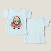 Toddler Santa Tri-Blend Christmas T-Shirt Premium  (Design Recto & Verso)