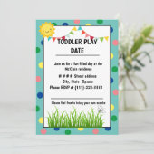 Toddler-speldatum Kaart (Staand voorkant)