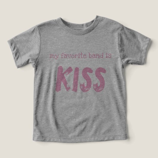 Toddler T-Shirt "mon groupe préféré est KISS" (Design Recto)
