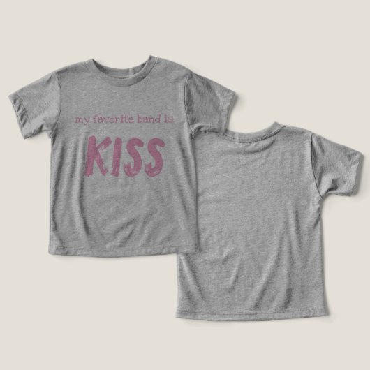 Toddler T-Shirt "mon groupe préféré est KISS" (Design Recto & Verso)