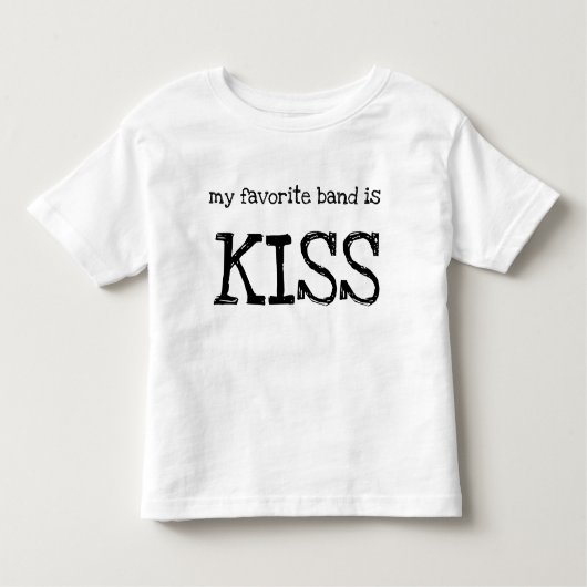 Toddler T-Shirt "mon groupe préféré est KISS" (Devant)