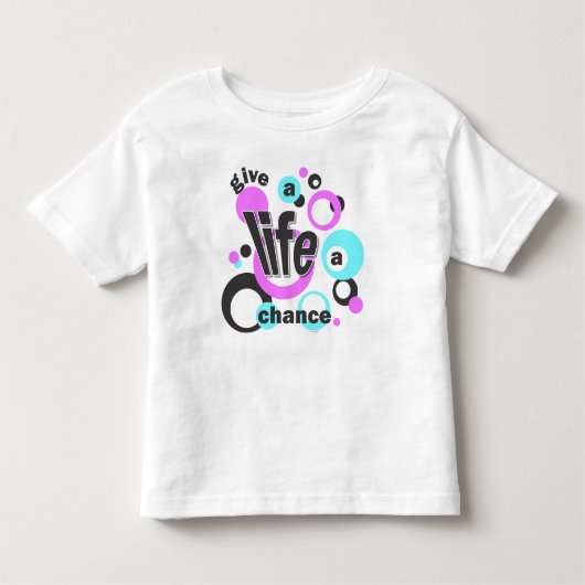 Toddler t-shirt with a bubbly design. (Devant)