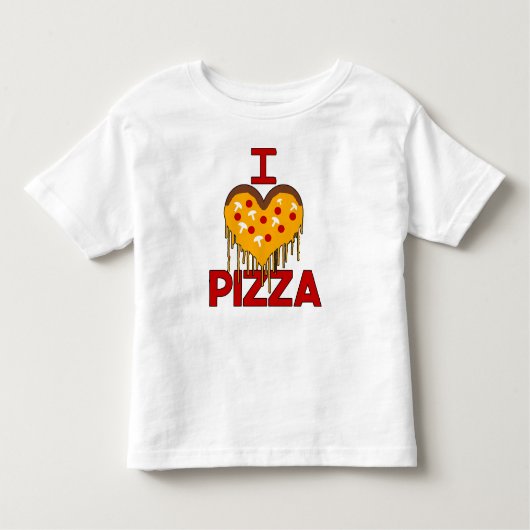 Toddler's Love Pizza Kinder Shirts (Voorkant)