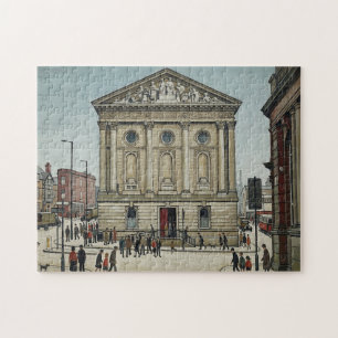 Todmorden Town Hall in Lowry-stijl Legpuzzel