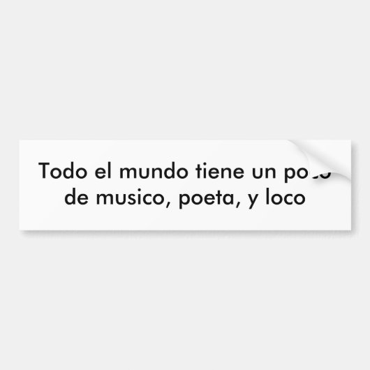 Todo el mundo tiene un poco bumpersticker (Voorkant)