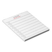 TODO-LIJST Minimalistische Moderne Gelijnde Aankru Notitieblok (Schuin)