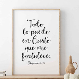 Todo Lo Puedo En Cristo, Filippijnen 4:13 Poster