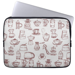 Todo para un Café y de color café Laptop Sleeve
