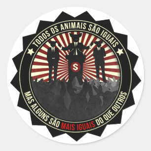 Todos os Animais são iguais Ronde Sticker