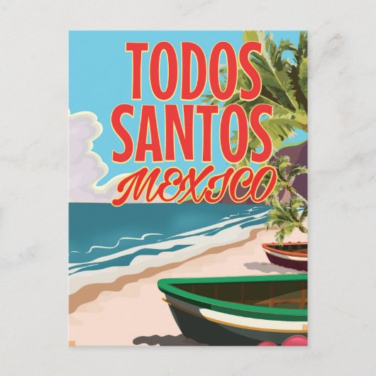 Todos Santos Mexico-reisposter Briefkaart (Voorkant)