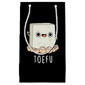 Toe-fu Grappige Tofu Pun Donker BG Klein Cadeauzakje (Voorkant)