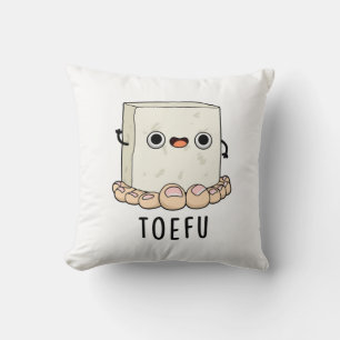 Toe-fu Grappige Tofu Pun Kussen