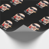 Toe Jam Grappig Big Toe Music Pun Dark BG Cadeaupapier (Hoek)