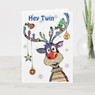 * TOE ME** UITGAANDE CHRISTMAS MET MIJN TWIN FEESTDAGEN KAART