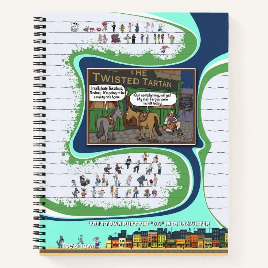 Toe’s Town Comic | Spiral Notebook Notitieboek (Voorkant)