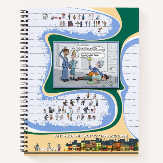 Toe’s Town Comic | Spiral Notebook Notitieboek (Voorkant)