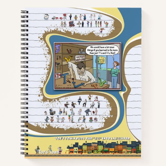 Toe’s Town Comic | Spiral Notebook Notitieboek (Voorkant)