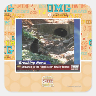 Toegang tot de donkere kant vierkante sticker