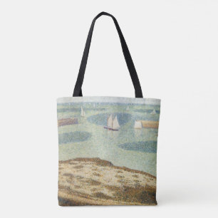 Toegang tot de haven door Georges Seurat, Vintage  Draagtas