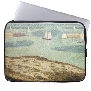 Toegang tot de haven door Georges Seurat, Vintage  Laptop Sleeve