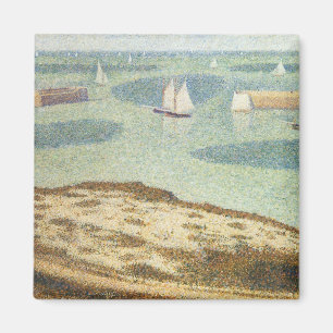 Toegang tot de haven door Georges Seurat, Vintage  Magneet