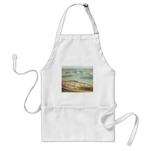 Toegang tot de haven door Georges Seurat, Vintage  Standaard Schort