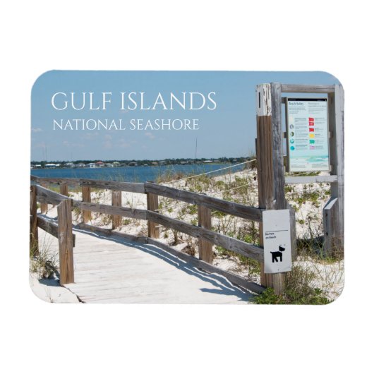 Toegang tot Johnson Beach, Gulf Islands NS, Florid Magneet (Horizontaal)