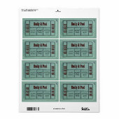 Toegang tot TWEE Save the Date TICKETTEN Etiket (Full Sheet)