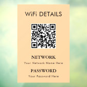 Toegang tot WiFi-netwerk | QR-code wachtwoordweerg Raamsticker (Vel 3)