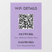 Toegang tot WiFi-netwerk | QR-code wachtwoordweerg Raamsticker (Vel)