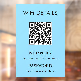 Toegang tot WiFi-netwerk | QR-code wachtwoordweerg Raamsticker