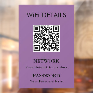 Toegang tot WiFi-netwerk | QR-code wachtwoordweerg Raamsticker