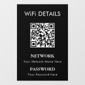 Toegang tot WiFi-netwerk | QR-code wachtwoordweerg Raamsticker (Vel)