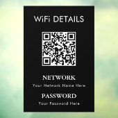 Toegang tot WiFi-netwerk | QR-code wachtwoordweerg Raamsticker (Vel 3)