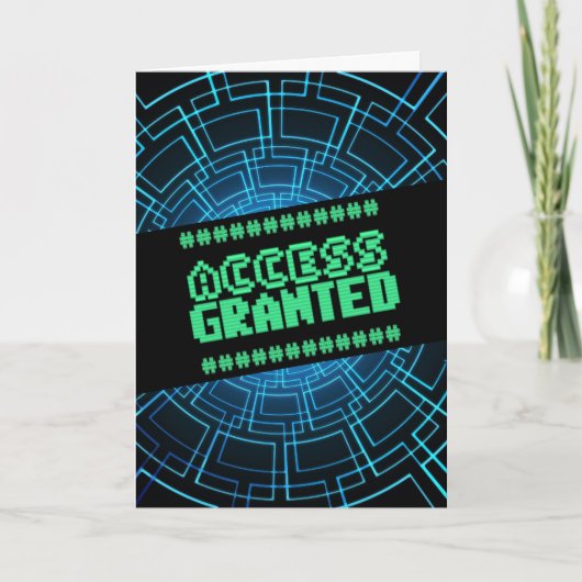 TOEGANG VERLEEND OP VERJAARDAG COMPUTER KAART (Voorkant)