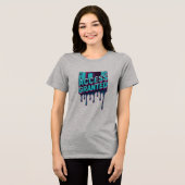 Toegang Verleend | Retro Hacker Floppy Disk Grafis Tri-Blend Shirt (Voorkant volledig)