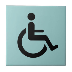 Toegang voor rolstoel - symbool voor gehandicapte  tegeltje