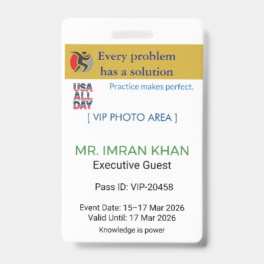 Toegangsbadge-identificatie | Conference_update Badge (Voorzijde)