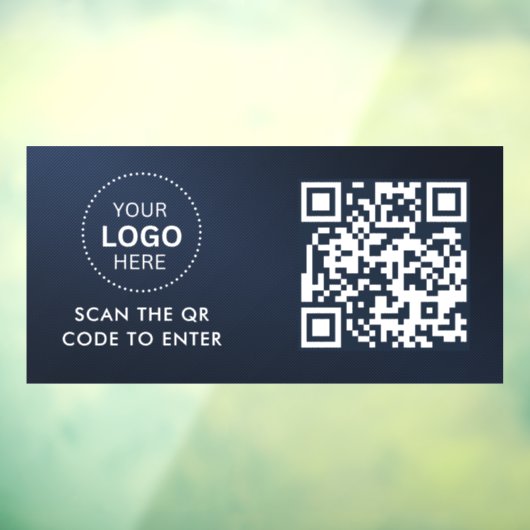 Toegangsbeheer | QR Code Business Logo Entry Raamsticker (Vel 3)