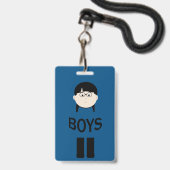 Toegangsbewijs jongensschool badge (Voorzijde met lanyard)