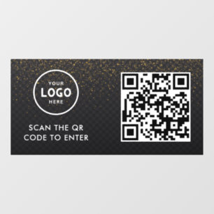 Toegangscontrole   QR-code Zakelijk Logo Ingang Bl Raamsticker