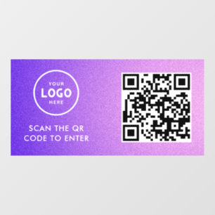 Toegangscontrole   QR-code Zakelijk logo ingang bl Raamsticker