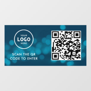 Toegangscontrole   QR-code Zakelijk Logo Ingang Bl Raamsticker