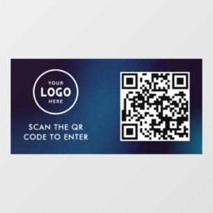Toegangscontrole   QR-code Zakelijk Logo Ingang Bl Raamsticker