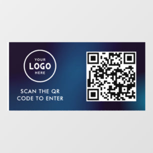 Toegangscontrole   QR-code Zakelijk Logo Ingang Bl Raamsticker