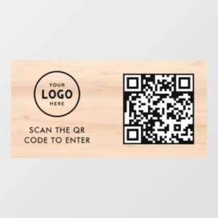 Toegangscontrole   QR-code Zakelijk Logo Ingang Bl Raamsticker