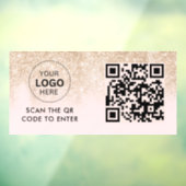 Toegangscontrole | QR-code Zakelijk Logo-item Raamsticker (Vel 3)