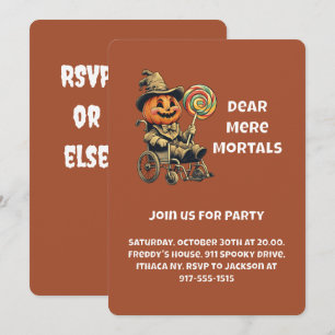 Toegankelijk Jack o'lantern Halloween-feest Kaart